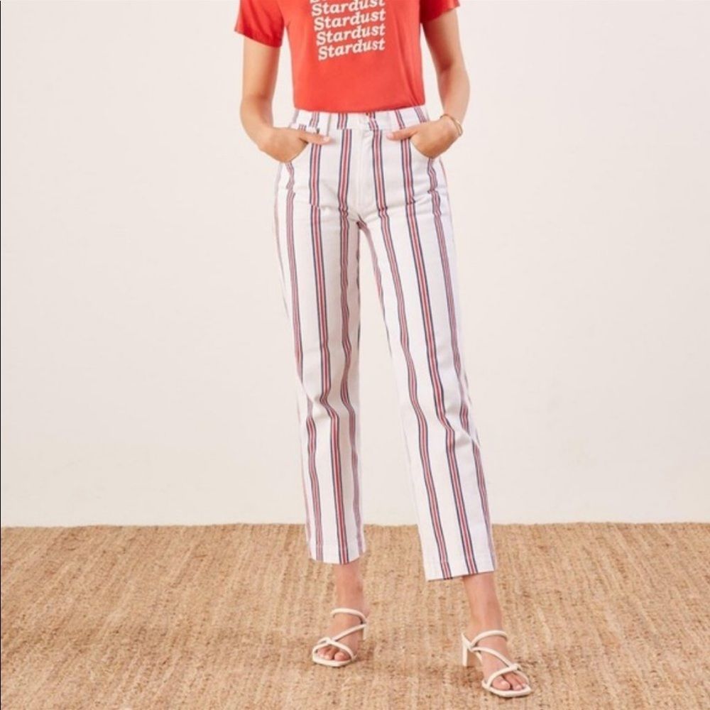 Reformation Roper Stripped Jeans - Picture 2 of 12